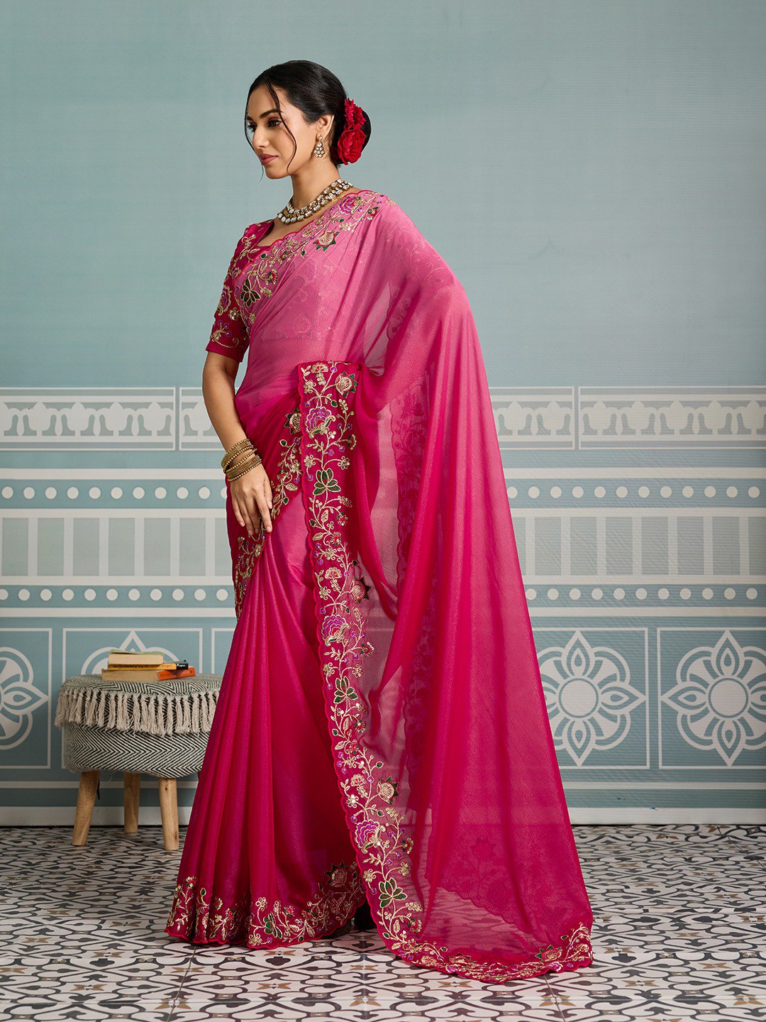 Party Wear Soft Star Georgette Saree