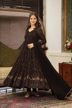 Load image into Gallery viewer, Wedding Wear Black Georgette Embroidered Full Stitched Suit
