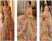 Load image into Gallery viewer, Multi Color Thread Sequence Embroidery Work Lehenga Choli
