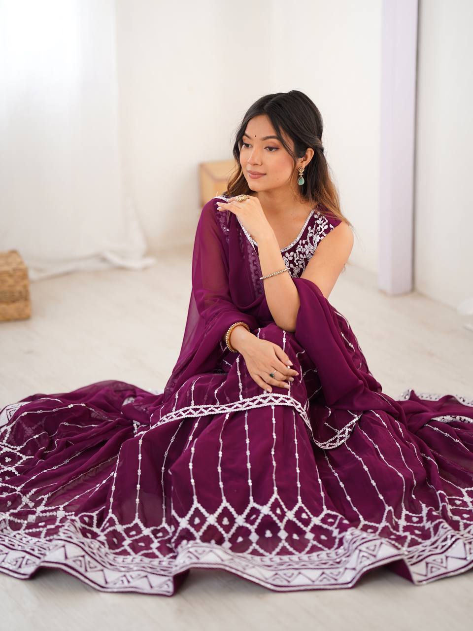 Letest Designer Foux Georgette Lehenga Top Full Stiched