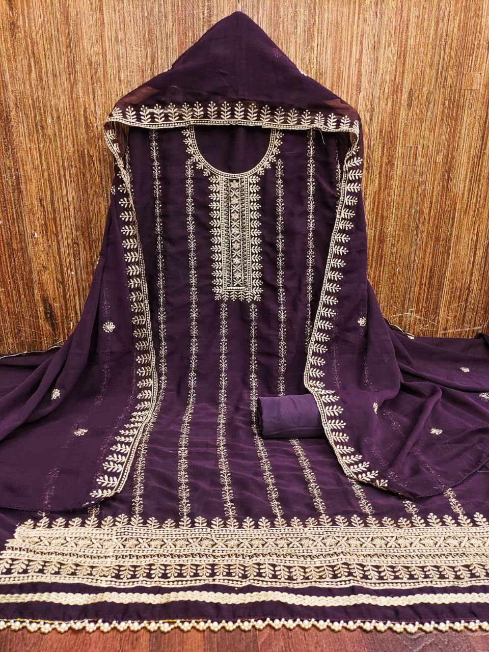 Party Wear Embroidary Work Soft Silk Febric Dress Material