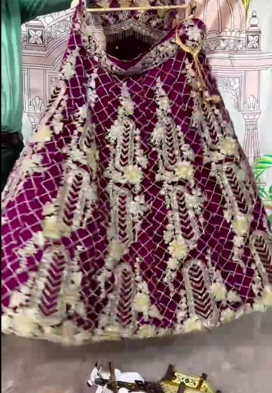 Wedding Wear Soft Net Codding & Sequins Work Semi Stitched Lehenga Choli