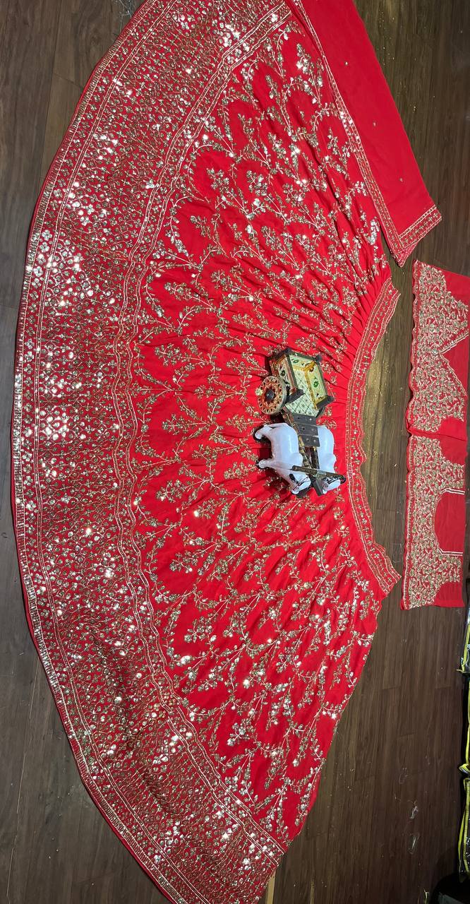 Party Wear Georgette Sequence Work Lehenga Choli