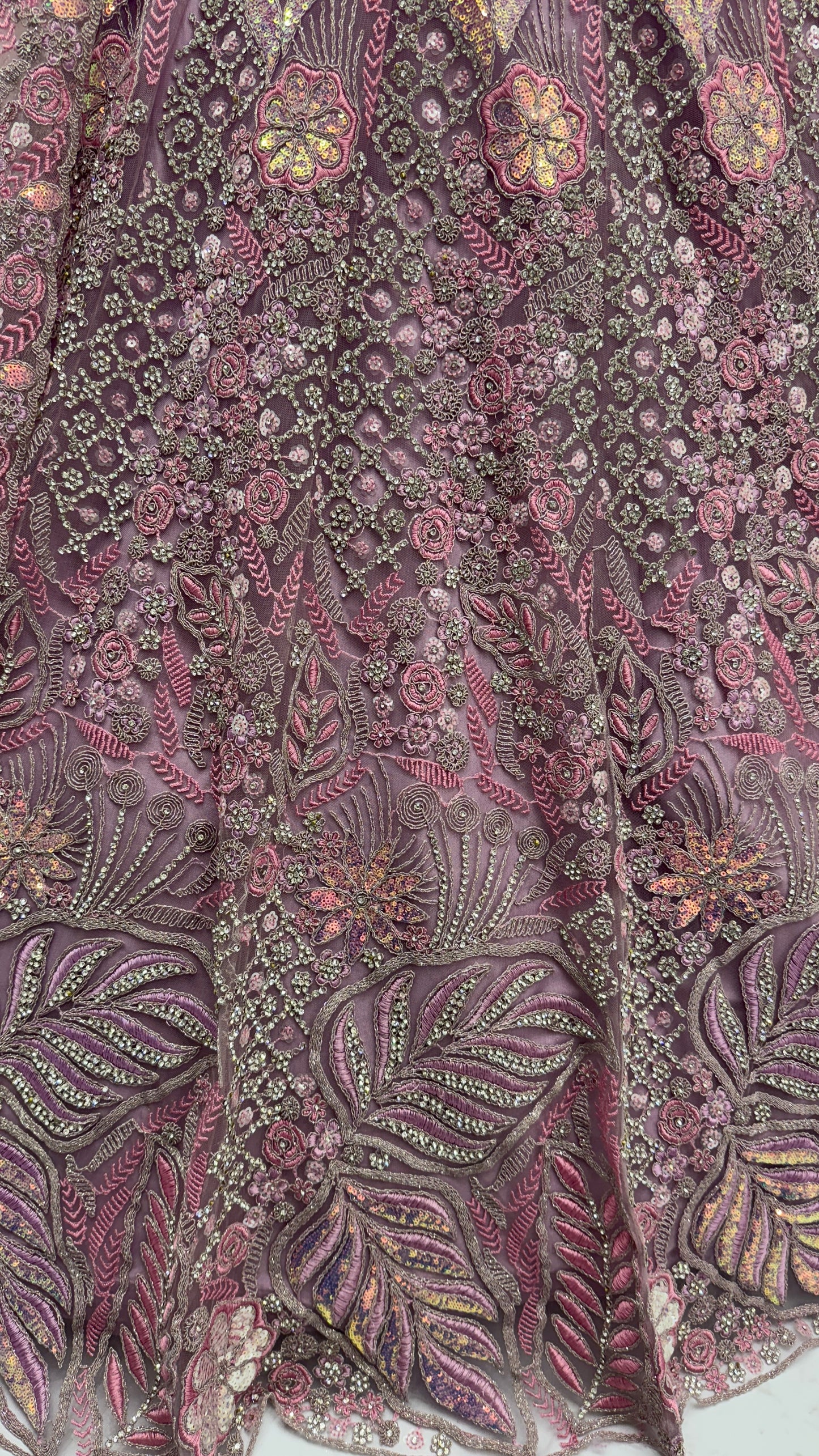 Onion Color Soft Net Bridal Wear Lehenga Choli