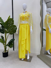 Load image into Gallery viewer, Mehndi Haldi Special Indo Western Koti Style Dhoti Kurta Set
