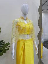 Load image into Gallery viewer, Mehndi Haldi Special Indo Western Koti Style Dhoti Kurta Set
