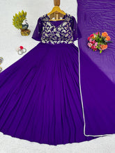 Load image into Gallery viewer, Party Wear Georgette Fully Stitched Gown With Dupatta
