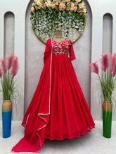 Load image into Gallery viewer, Party Wear Georgette Fully Stitched Gown With Dupatta
