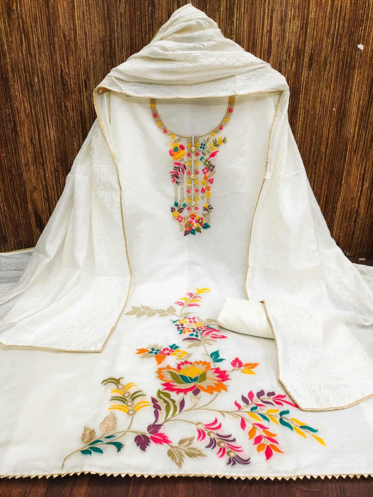 Party Wear Jacqaurd Banarasi Silk Unstitched Dress Material Suit For Women