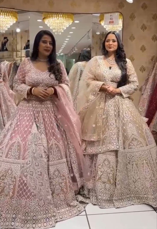 Party Wear Soft Net Sequence Work Lehenga Choli