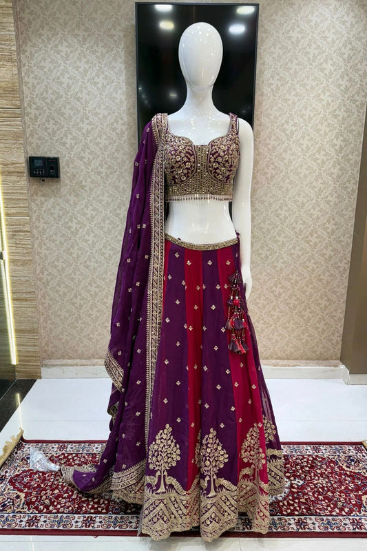 Multi Kali Georgette Sequence Work Lehenga Choli