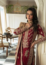 Load image into Gallery viewer, Red Color Georgette Heavy Work Stitched Sharara Suit
