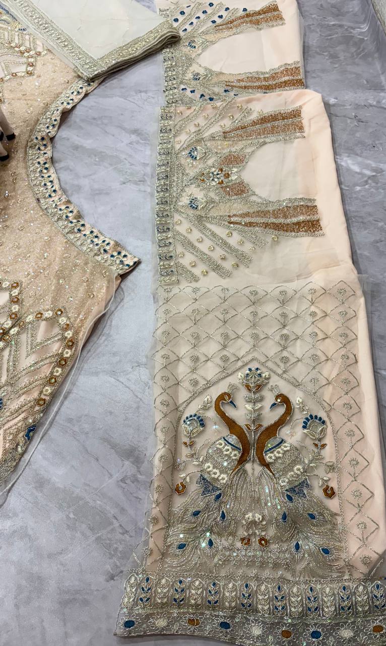 Soft Net Coding & Sequins Work Semi Stiched Lehenga Choli