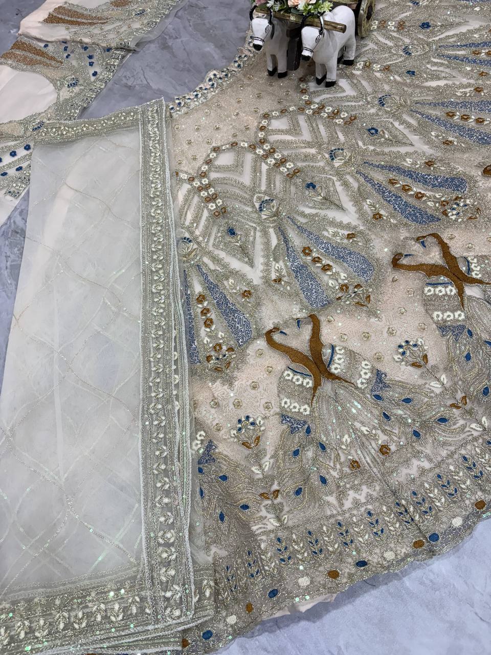Soft Net Coding & Sequins Work Semi Stiched Lehenga Choli