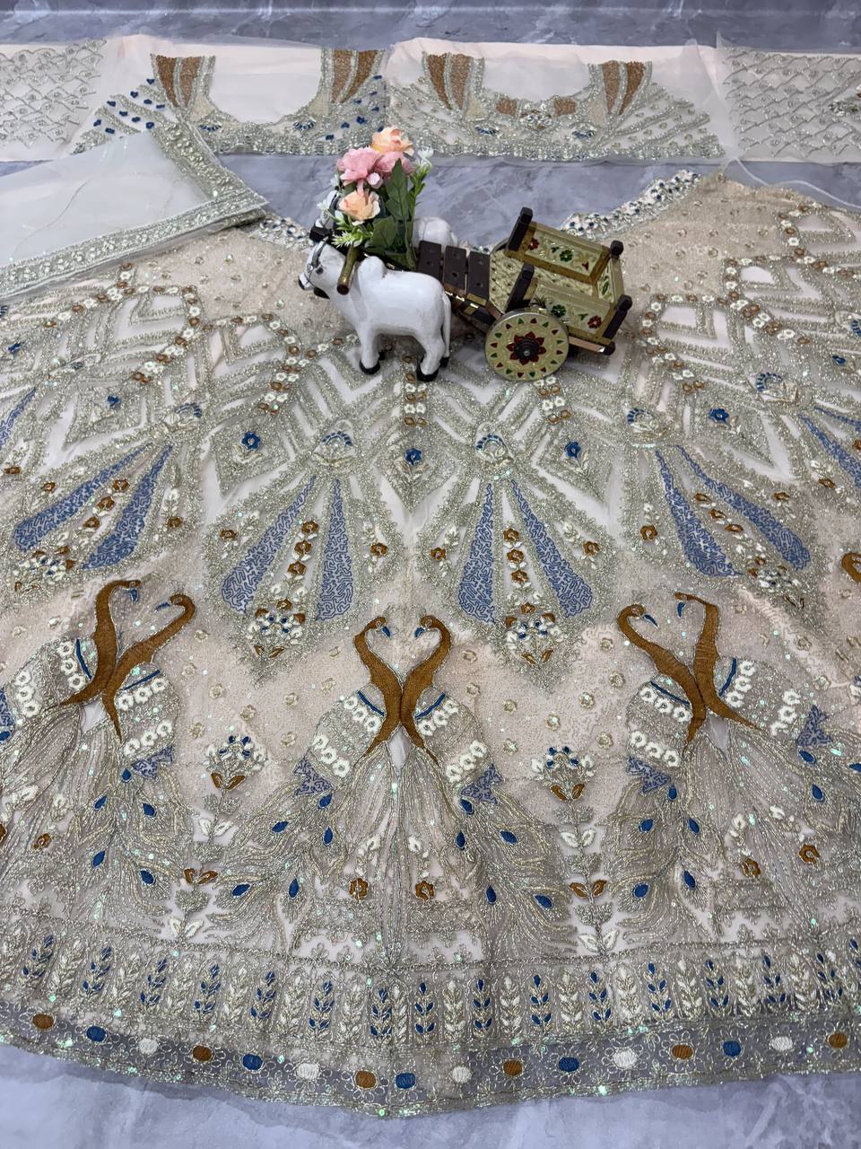 Soft Net Coding & Sequins Work Semi Stiched Lehenga Choli