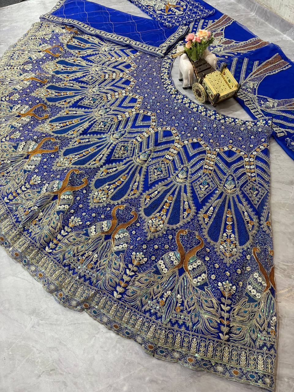 Soft Net Coding & Sequins Work Semi Stiched Lehenga Choli