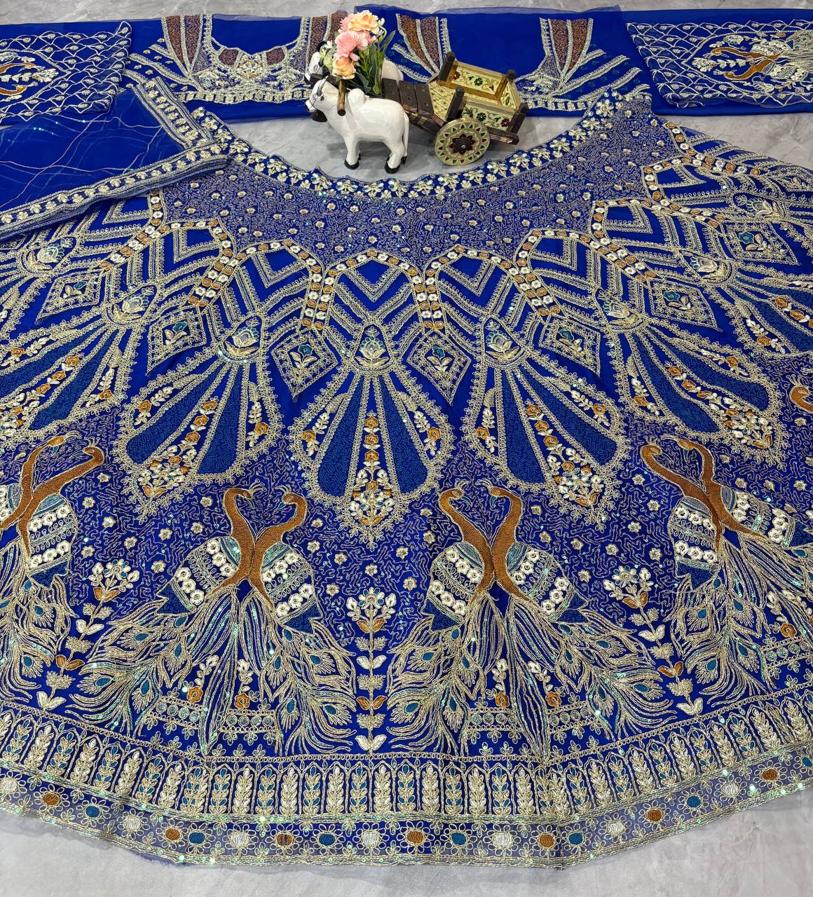 Soft Net Coding & Sequins Work Semi Stiched Lehenga Choli