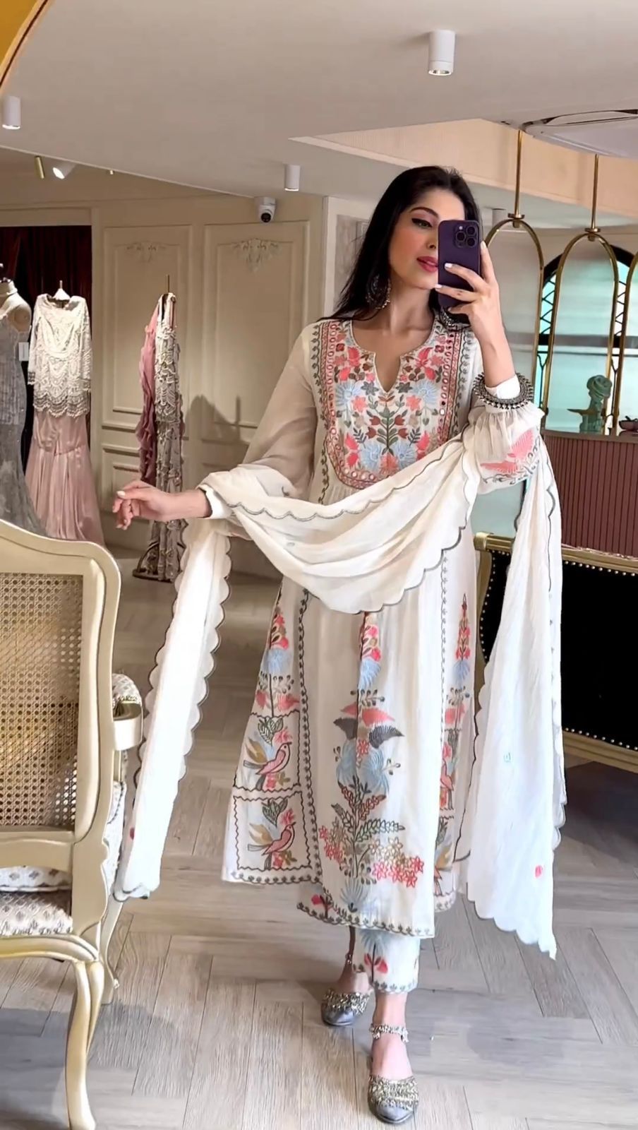 Outstanding Georgette Ready To Wear Salwar Suit Set
