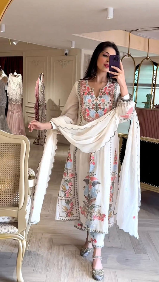 Outstanding Georgette Ready To Wear Salwar Suit Set