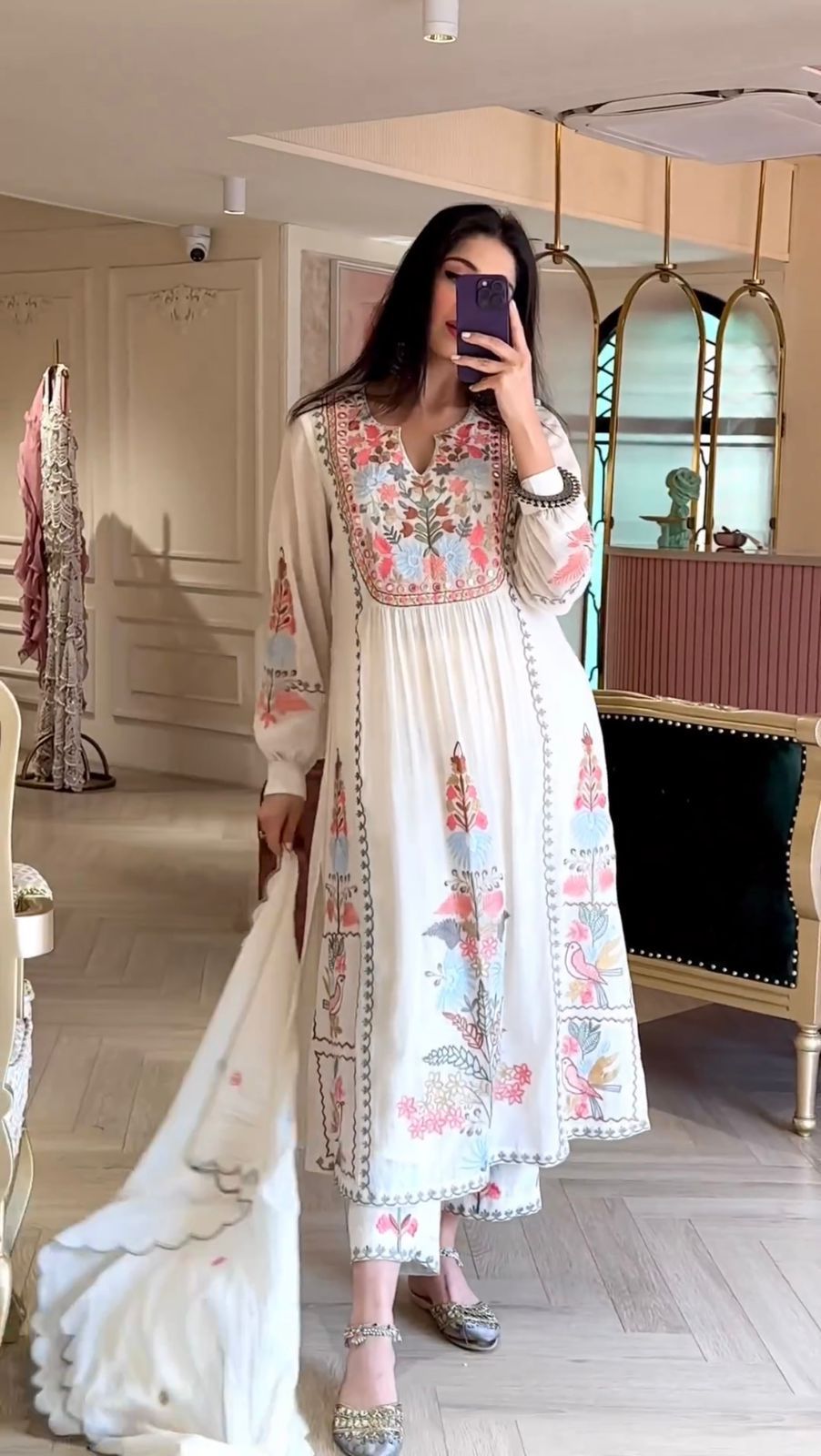 Outstanding Georgette Ready To Wear Salwar Suit Set