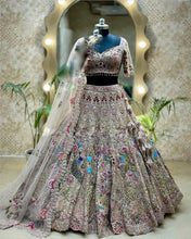 Load image into Gallery viewer, Wedding Wear Organza Silk Peacock Work Lehenga Choli
