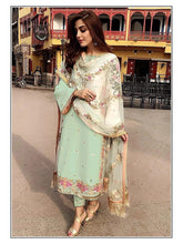 Load image into Gallery viewer, Georgette With Thread Embroidery Work Semi Stiched Salwar Suit
