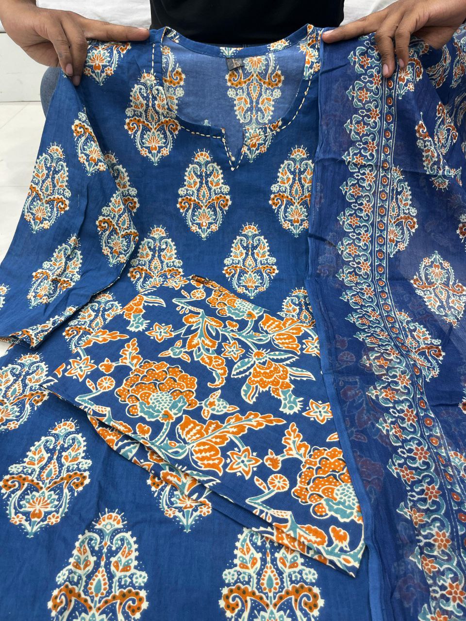 Pure Cambric Cotton Printed Stiched Salwar Suit With Duppata
