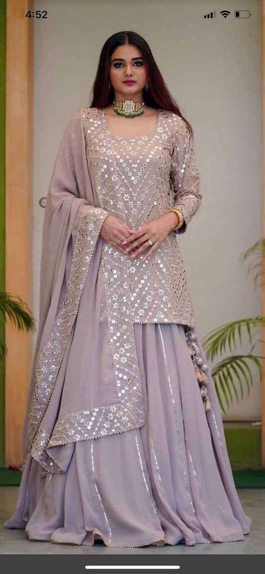 New Top And Lehengha With Heavy Embroidery Sequence Work Suit With Beautiful Duppata
