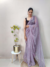 Load image into Gallery viewer, Amazing Imported Netting Fabric Party Wear Designer Saree
