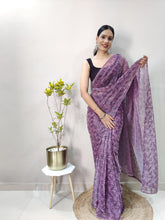 Load image into Gallery viewer, Fancy Imported Netting Fabric Party Wear Saree
