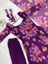 Load image into Gallery viewer, Party Wear Purple Ready to Wear Gown For Girls Wear
