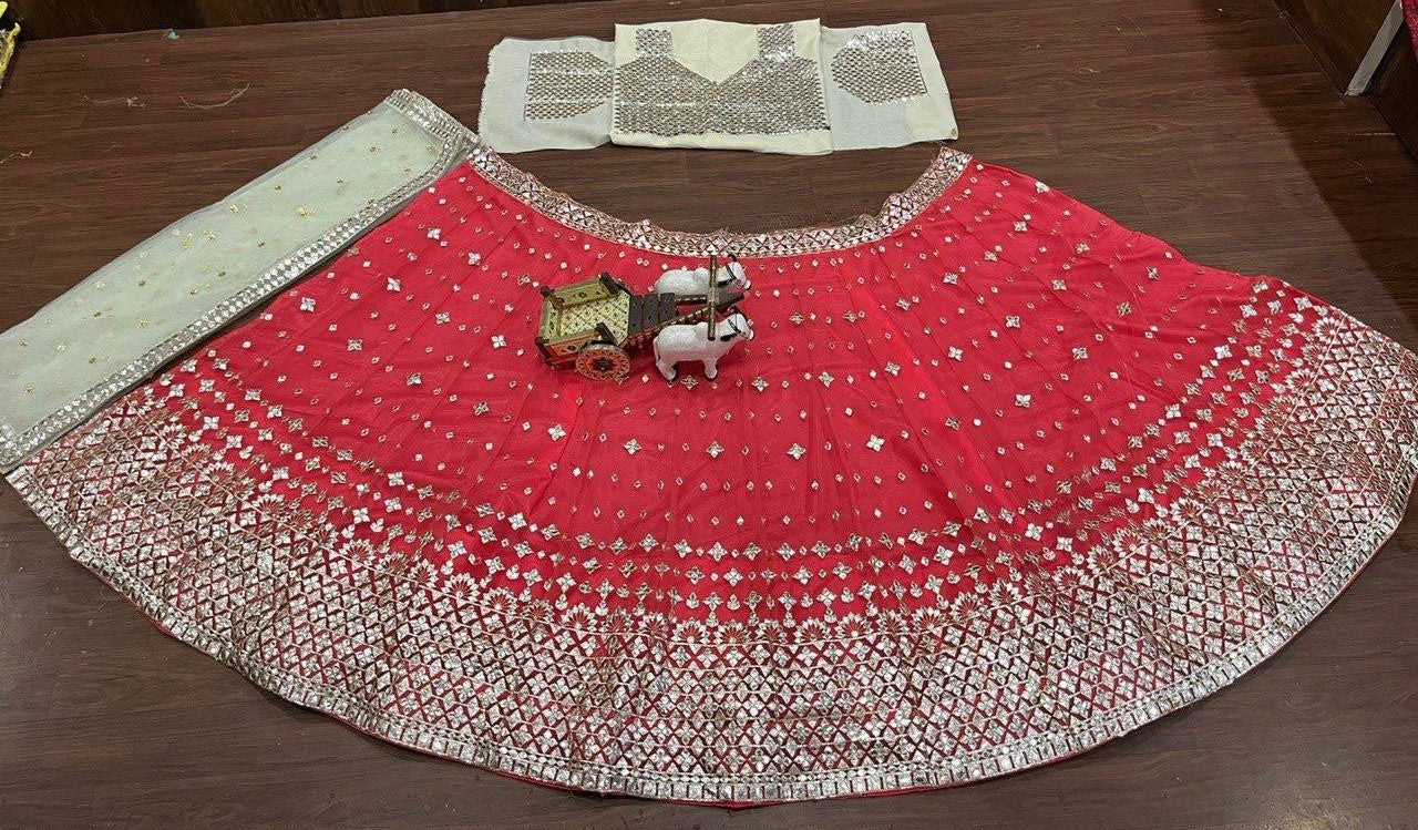 Pink Color Net Embroidered Lehenga Choli