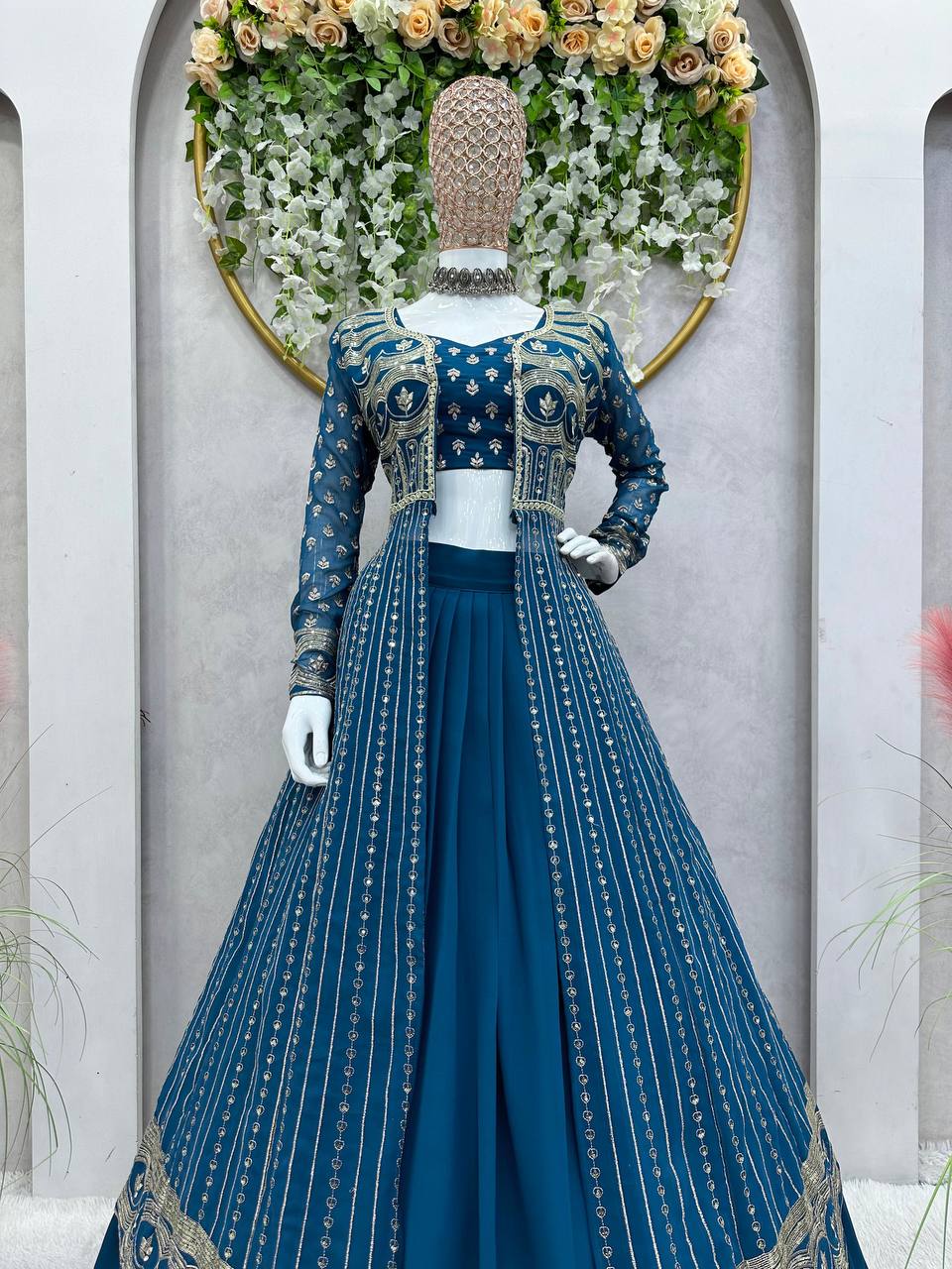 Latest Design Georgette Lehenga Choli Thread Work Collection