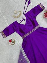 Load image into Gallery viewer, Attracrive Tranding Purple Colour Long Flair Gown
