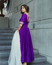 Load image into Gallery viewer, Attracrive Tranding Purple Colour Long Flair Gown

