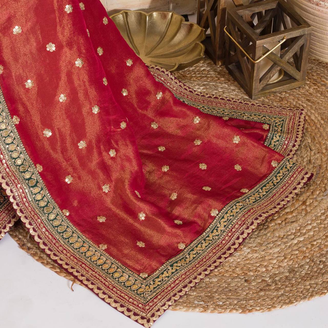 Beautiful Designer Saree On Jimmy Fabric With Thread  Sequence Work