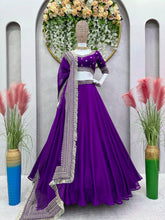 Load image into Gallery viewer, New Designer Purple Colour Wedding Festival Wear Lehengha Choli
