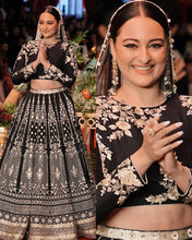 Load image into Gallery viewer, New Beautiful Design Black Georgette Fabric Lehenga Choli For Woman
