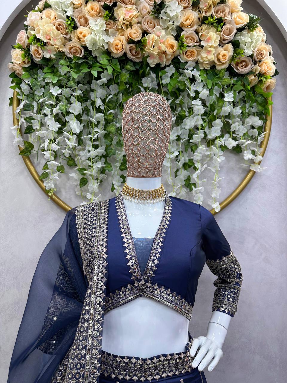 Attractive Designer Blue Wedding & Functional Wear Lehenga Choli