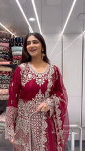 Load image into Gallery viewer, Beautiful Suit Georgette Fabric Red Colour With Inner And Thread Work
