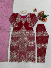 Load image into Gallery viewer, Beautiful Suit Georgette Fabric Red Colour With Inner And Thread Work
