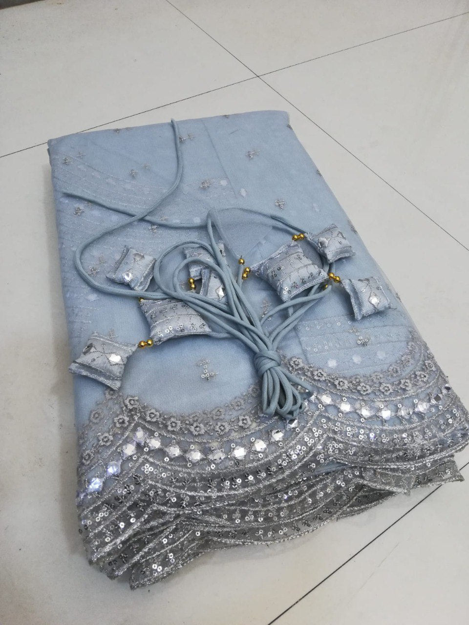 Light Grey Colour Fancy Designer Lehenga Choli With Net Dupatta