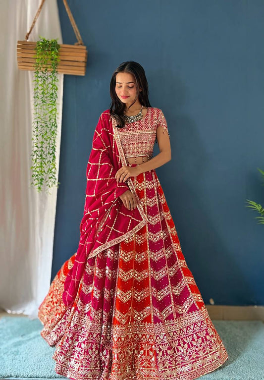 Designer Style Georgette Embroidered Work Lehenga Choli