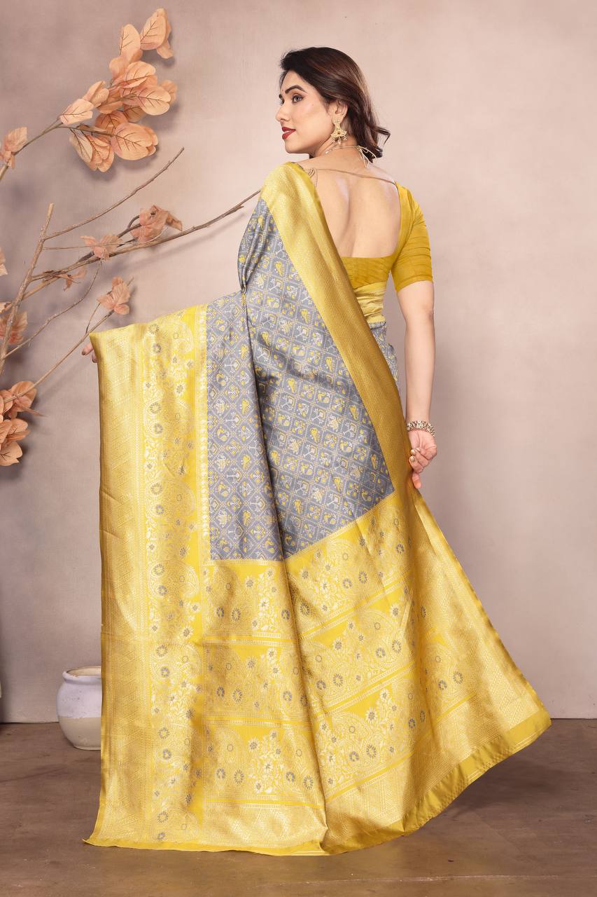 Designer Rich Pallu & Jaquard Work Saree