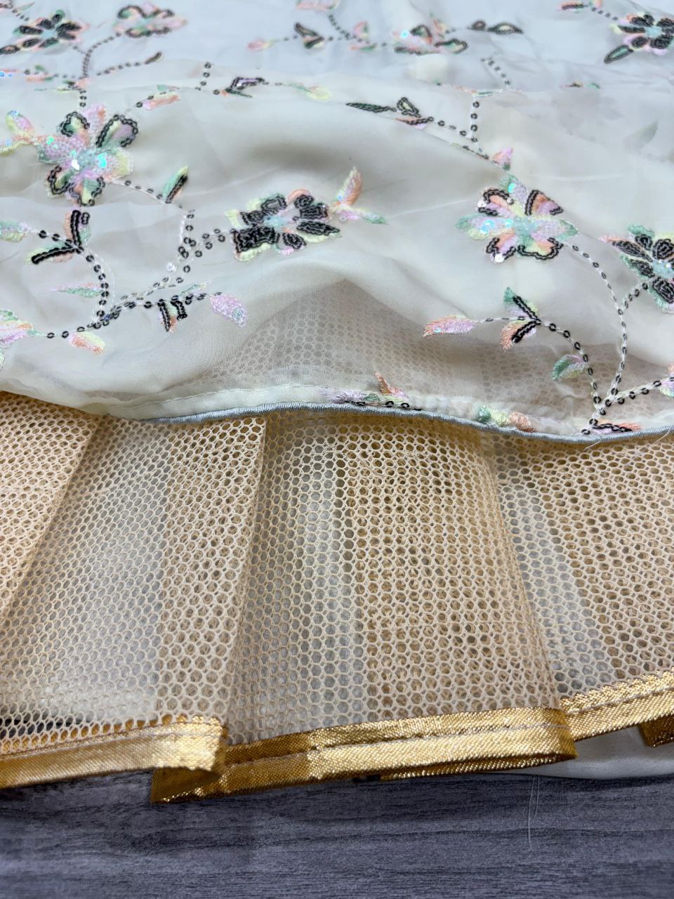 Party Wear Tubby Silk Rainbow Sequence Work Lehenga Choli