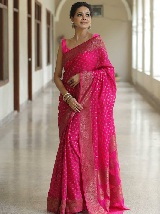 Soft Lichi Silk Designer Jacquard Silk Weaving Saree