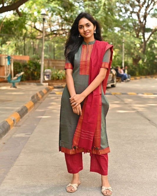 Daily Wear Pure kanchi Cotton Dress