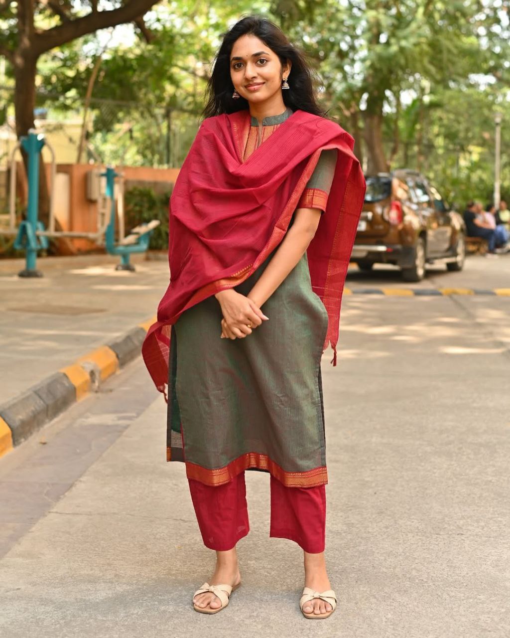 Daily Wear Pure kanchi Cotton Dress