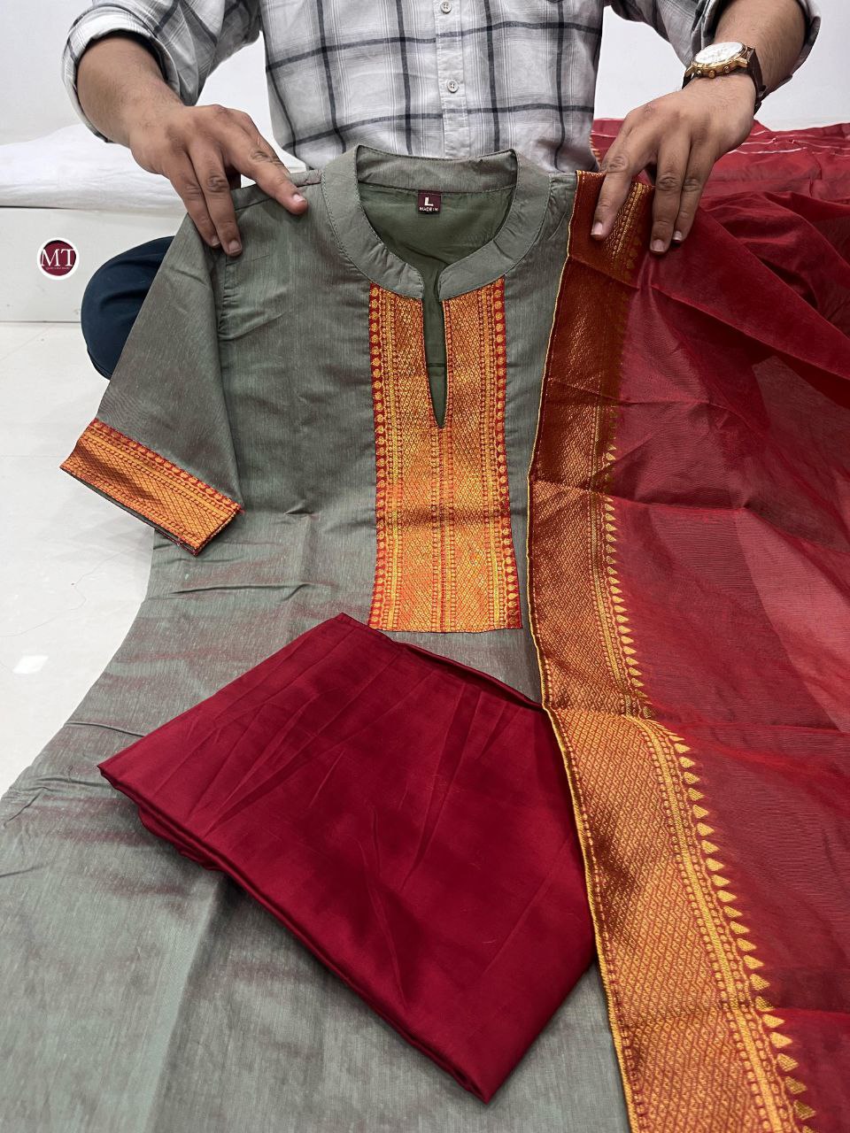 Daily Wear Pure kanchi Cotton Dress