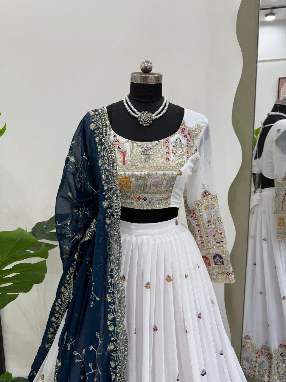 Designer White Colour Lehenga Choli With Attractive Work Dupatta